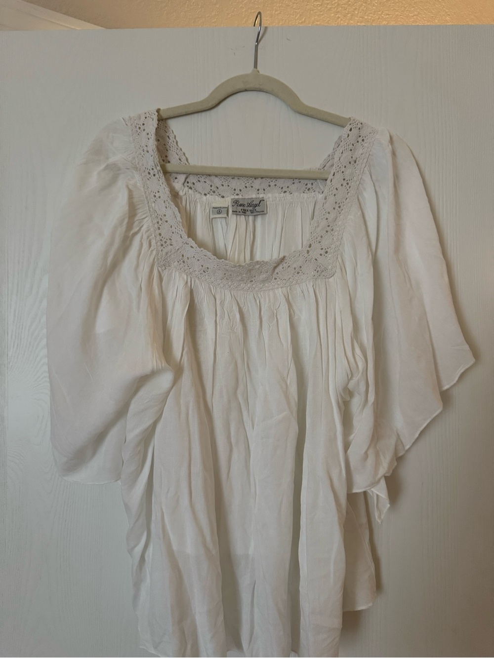 Tree of Life Peace Angel Crochet Blouse